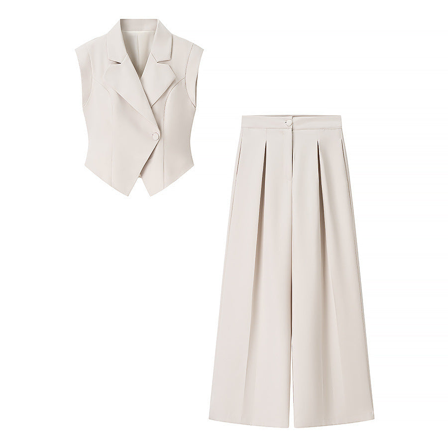 Women's Sleeveless Vest Short-Sleeved Suit