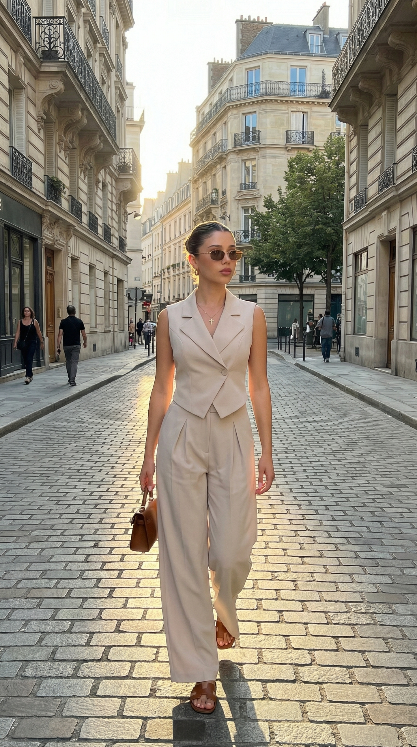 Women's Sleeveless Vest Short-Sleeved Suit